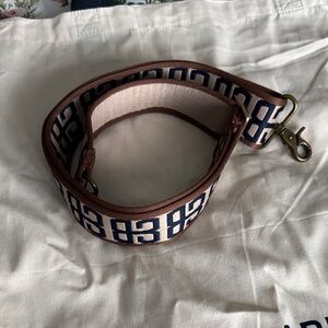 Brown and Blue Patterned Bag Strap